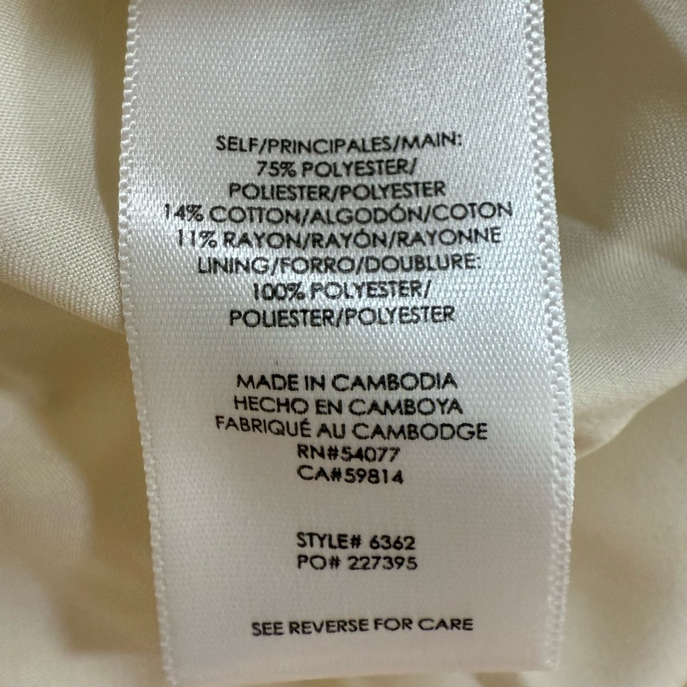NWT CAbi SZ 8 Y2K  Coco Tweed Boucle White Yellow Checkered Pencil Mini Skirt - Picture 9 of 9